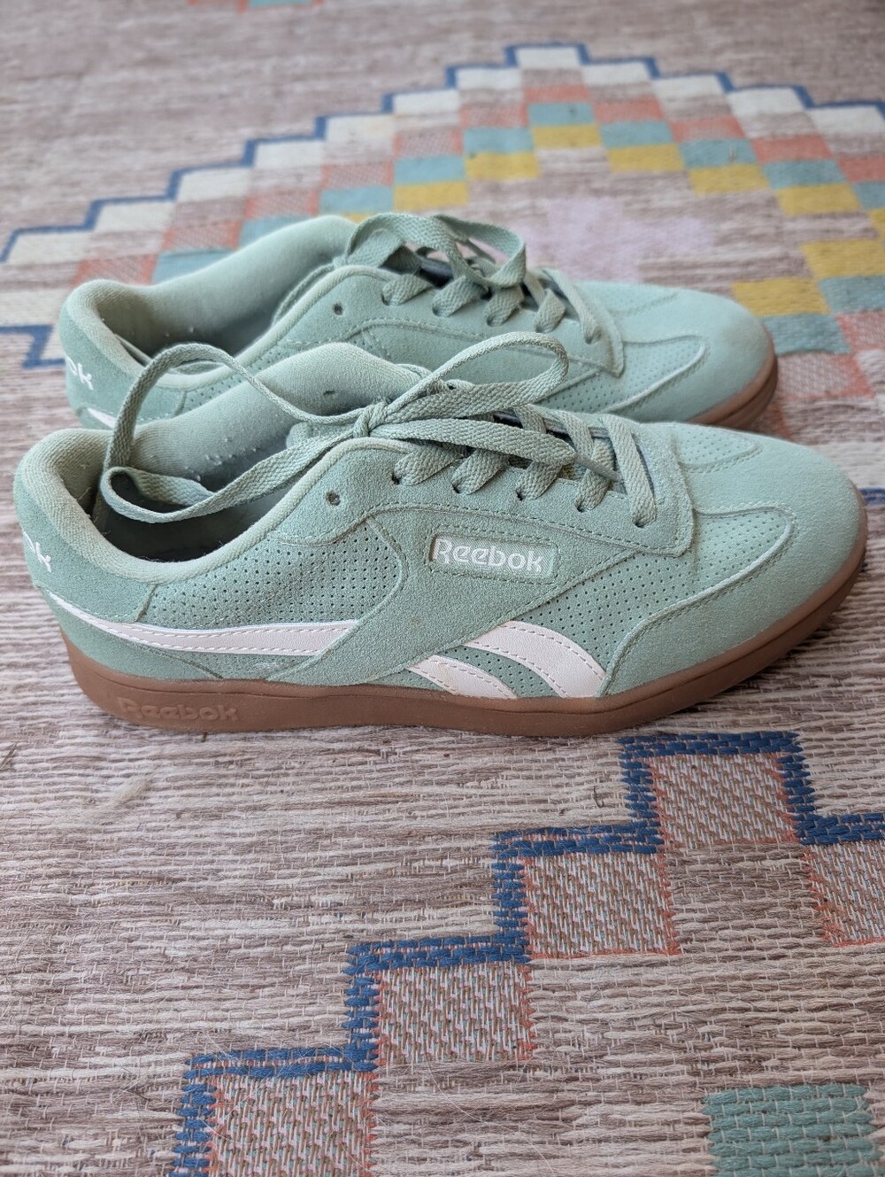 Reebok Women's Classic Mint Suede Sneakers